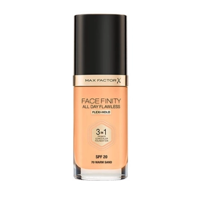 FACEFINITY ALL DAY FLAWLESS FLEXI-HOLD 3IN1 FOUNDATION WARM SAND W70